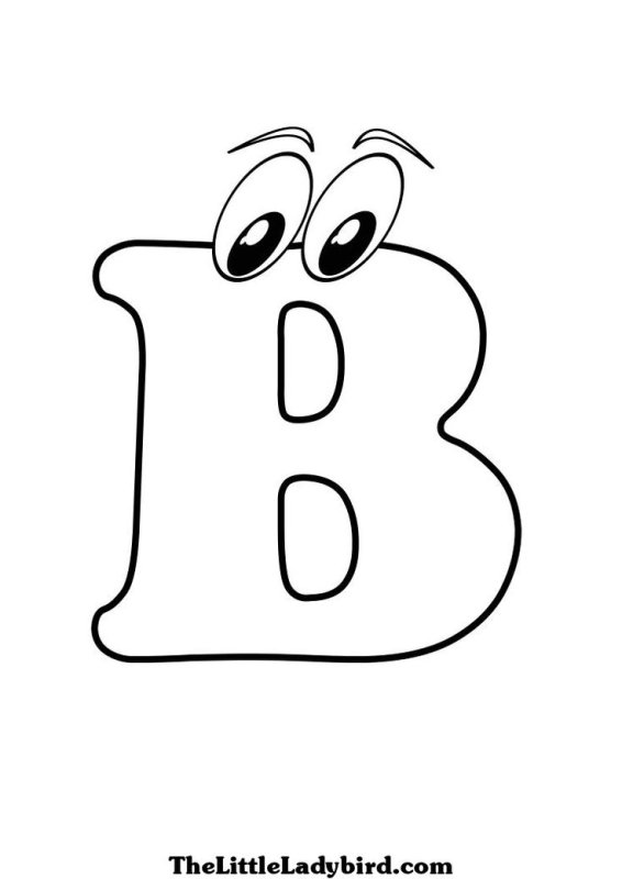 Веселые буквы трафарет