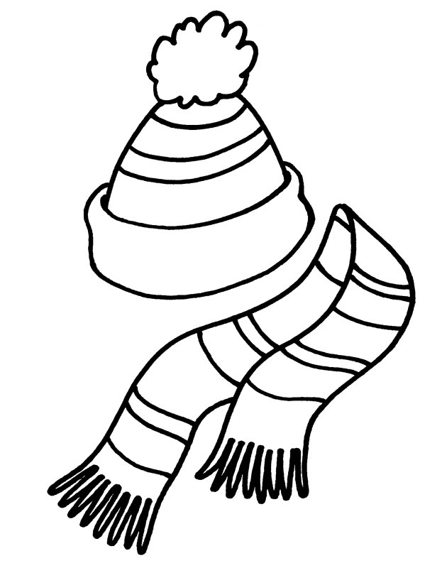 Шарфик раскраска для детей