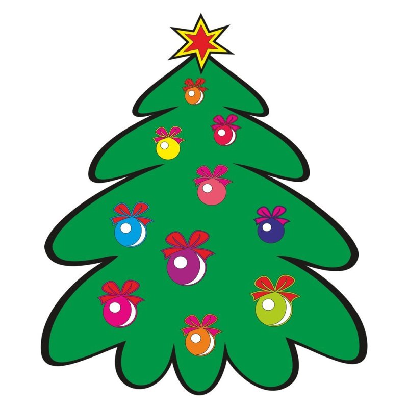 Елка для вырезания цветная