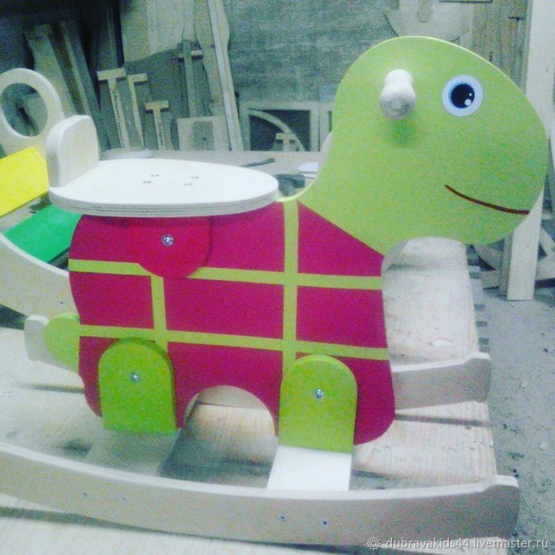 Черепашка. Игрушка качалка из картона