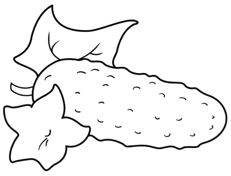 Огурец трафарет