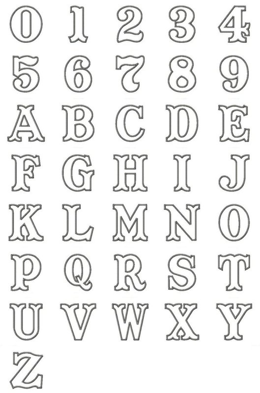 Красивые английские буквы трафарет
