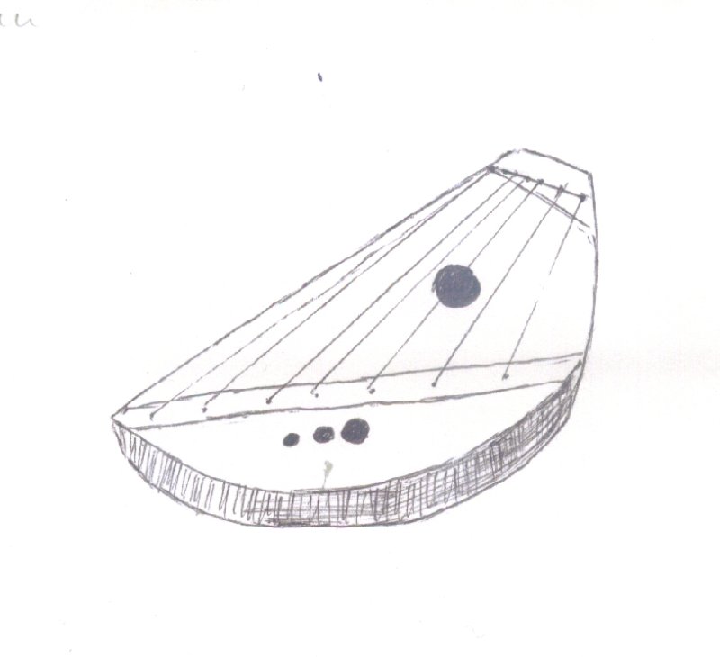 Гусли рисунок для детей 3 класс