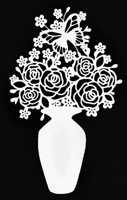 Вытанки цветы в вазе