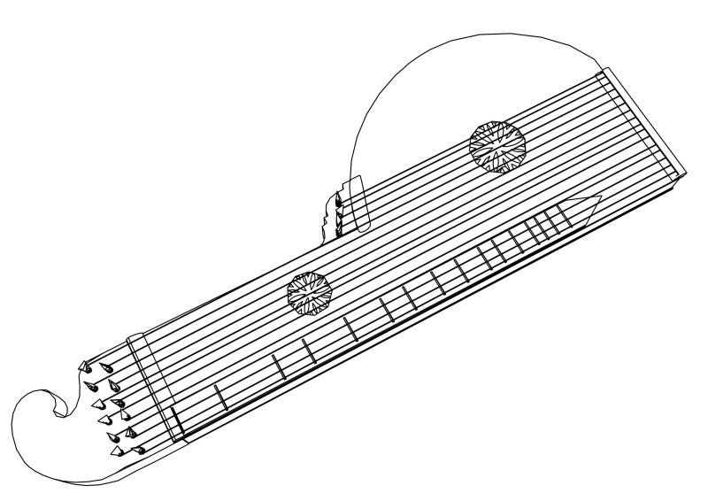 Раскраска гусли музыкальный инструмент для детей