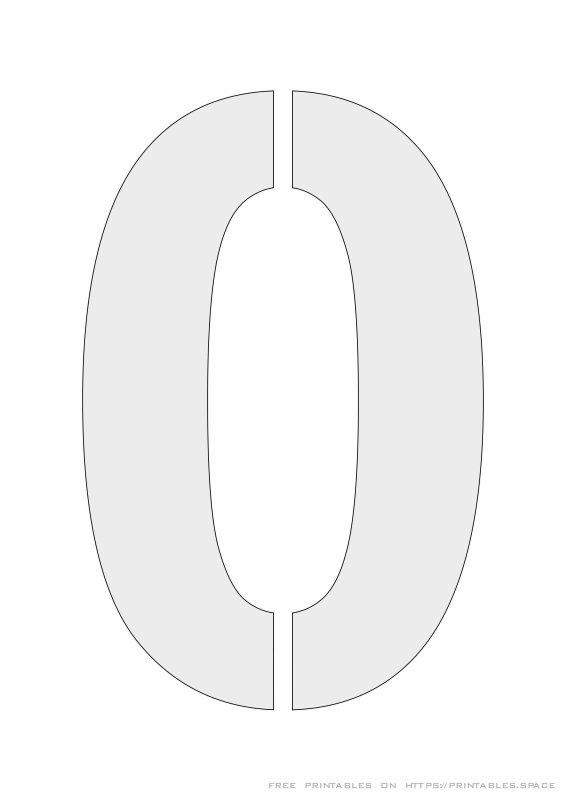 Цифра 0 трафарет