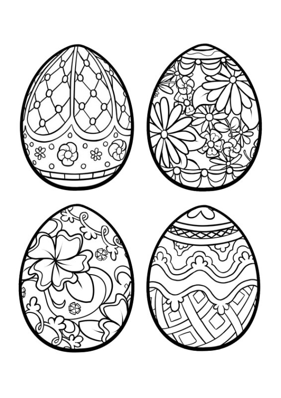 Пасхальное яичко раскраска