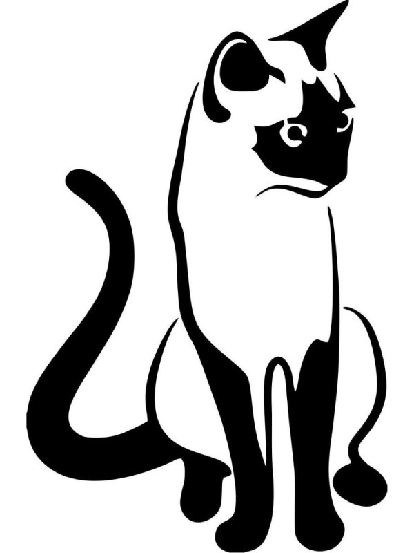 Трафареты котов для декора