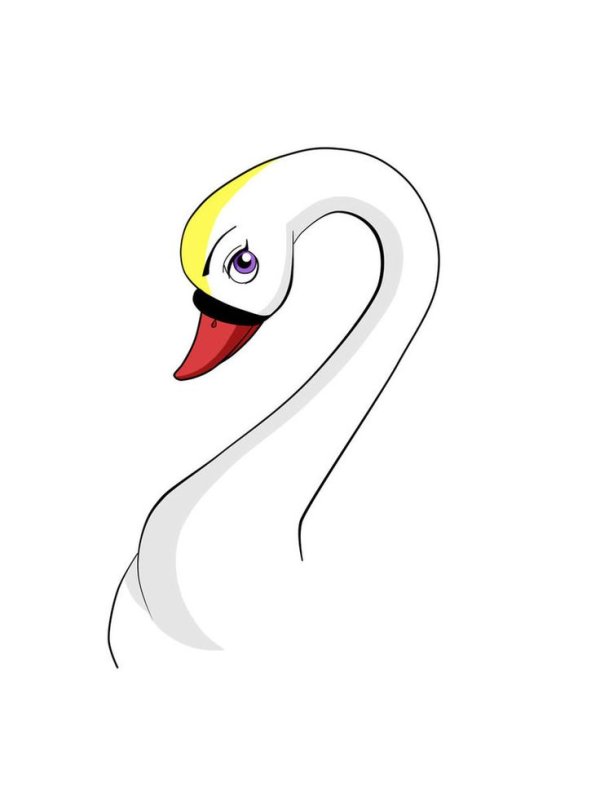 Голова лебедя рисунок