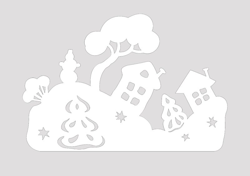 Новогодние ьрафарет Ына окно