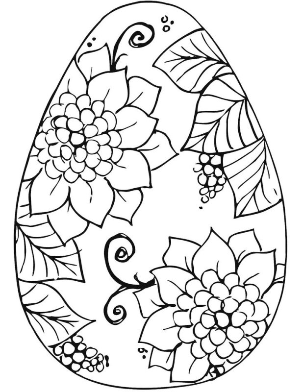 Пасхальное яйцо раскраска