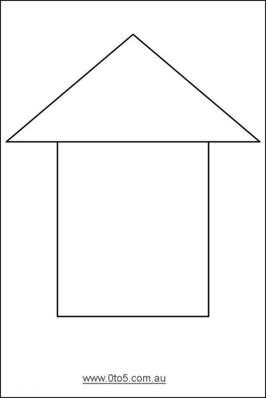 Домик из геометрических фигур