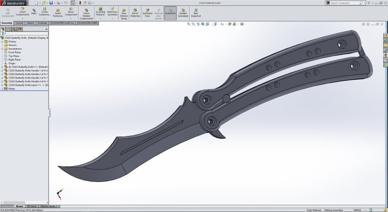 Нож бабочка стандофф 2