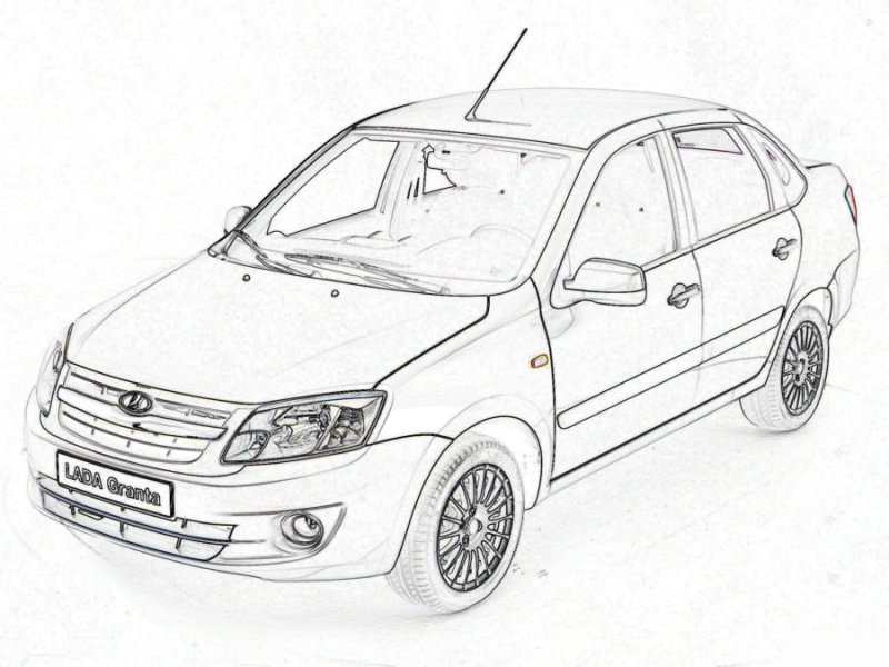 Раскраска Лада Гранта 2190