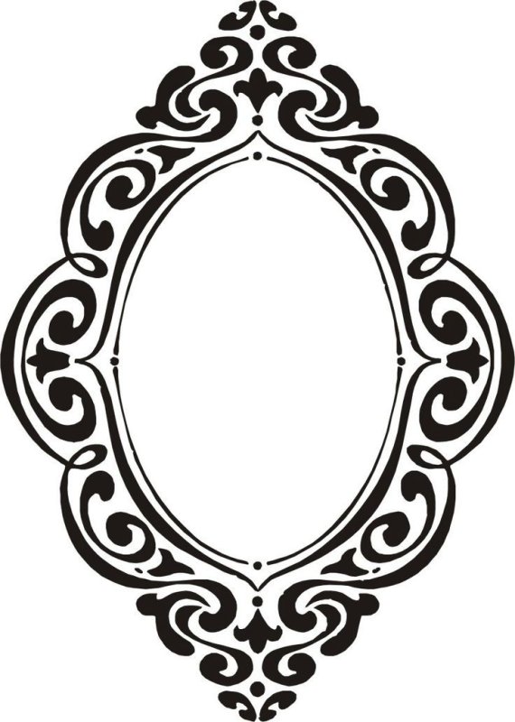 Ажурная овальная рамка