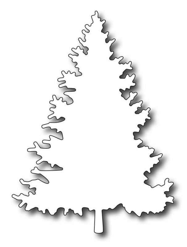 Елочка трафарет