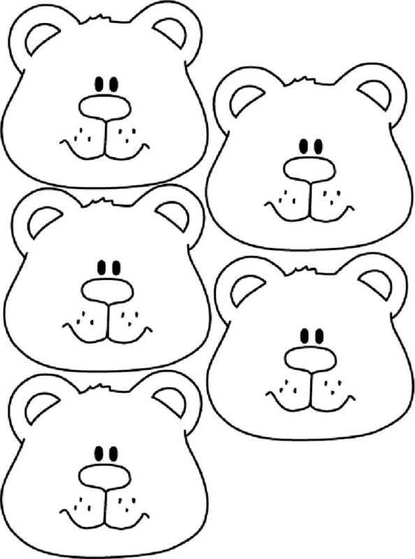 Мордашки животных для аппликаций