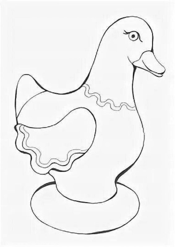 Дымковская игрушка петушок раскраска