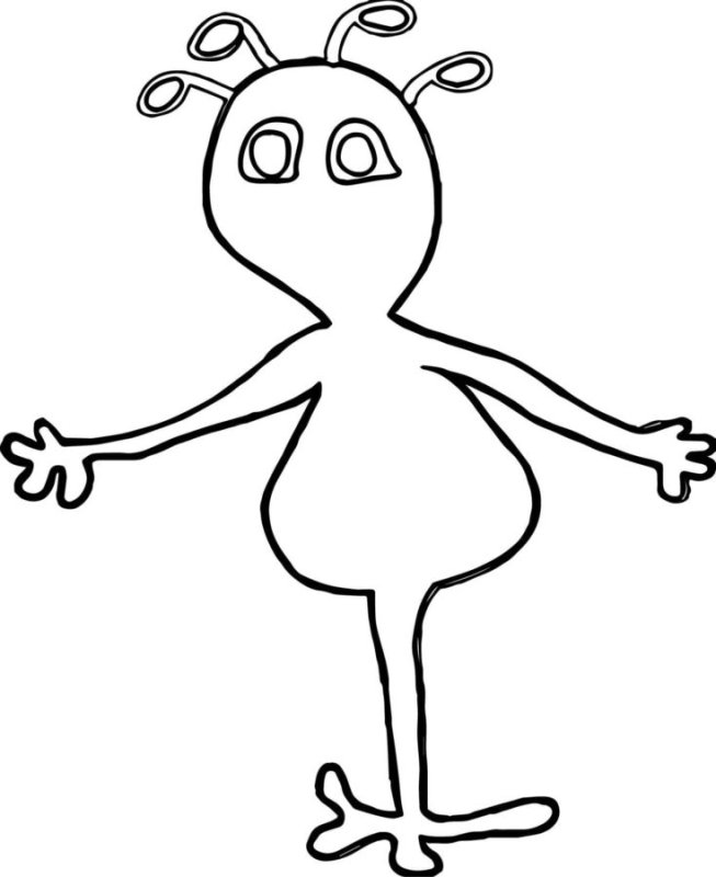 Пришелец раскраска