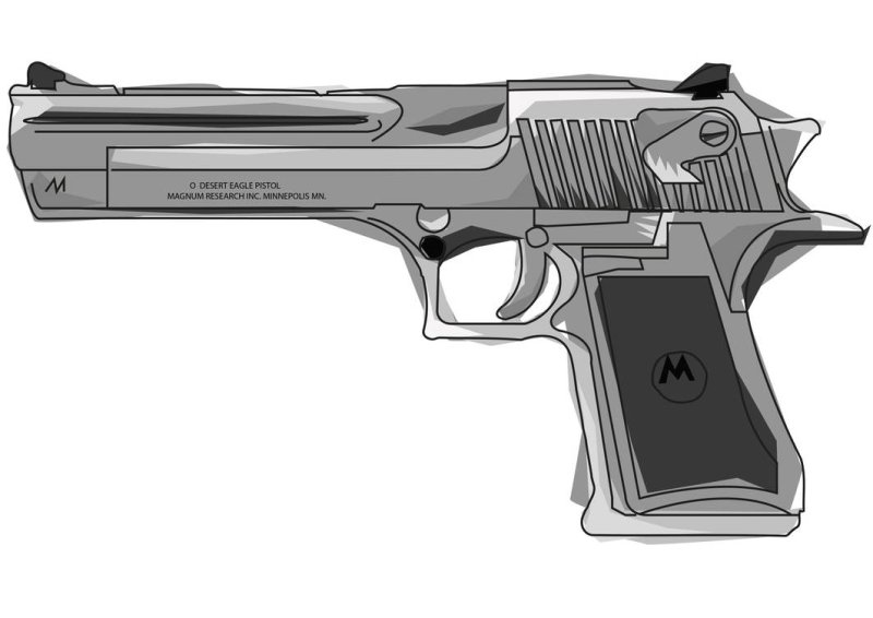 Чертёж пистолета Desert Eagle