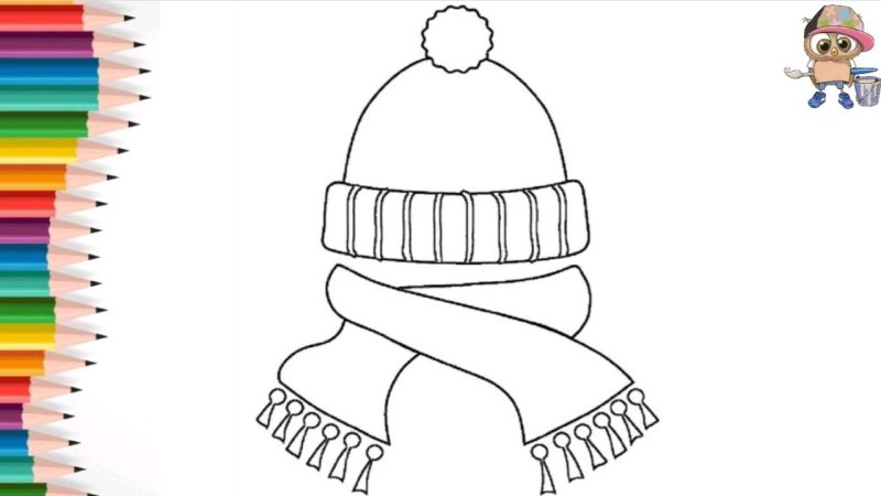 Шарф раскраска для детей