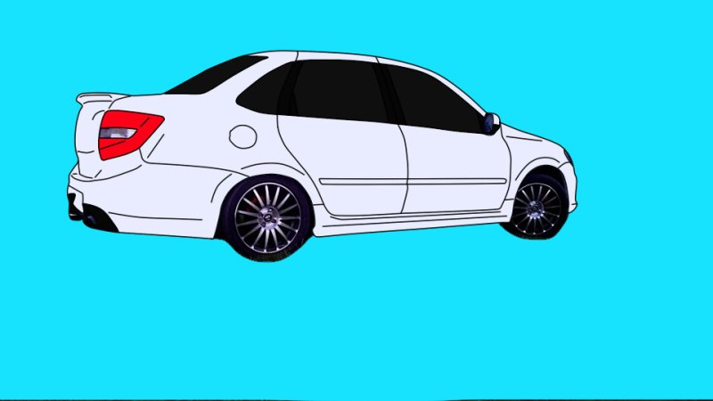 Раскраски машинки Лада Гранта