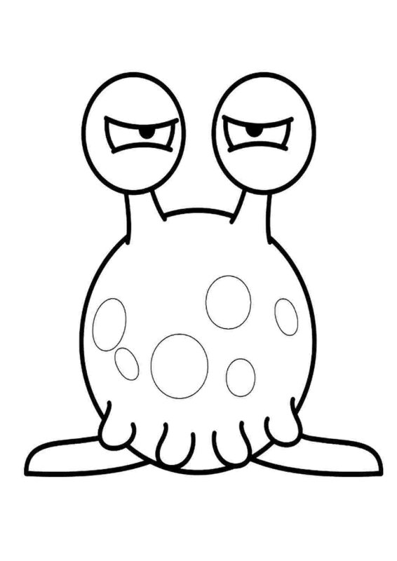 Трафарет инопланетянина для детей