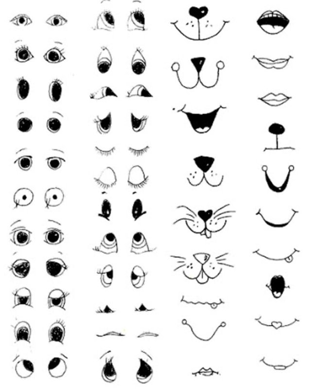 Мордочки для рисования