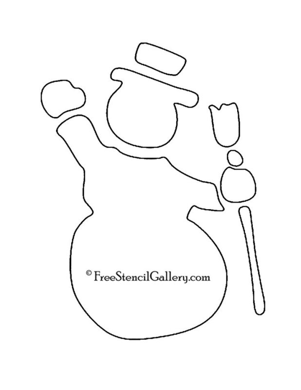 Снеговики на окна трафареты