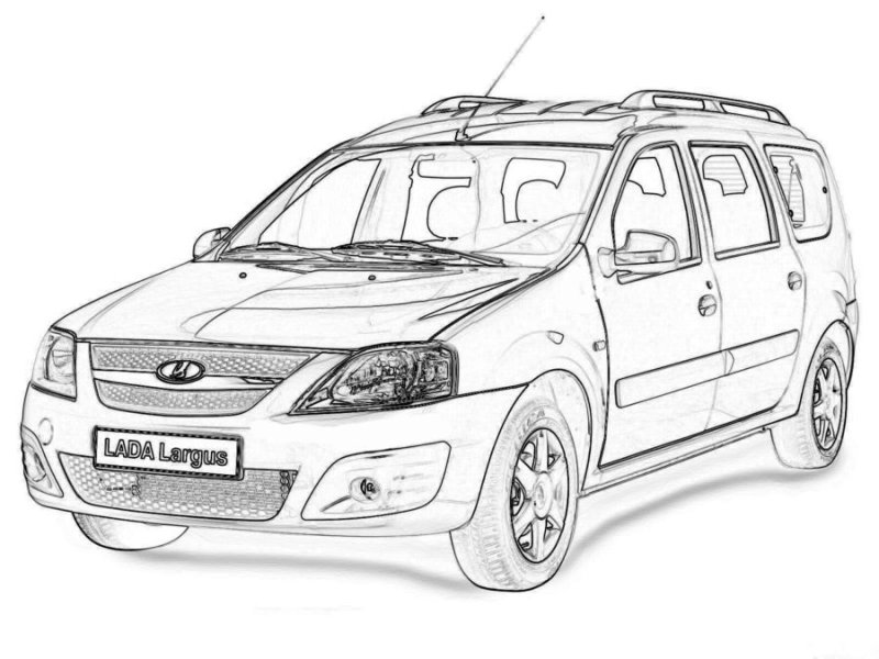 Раскраска машина Лада Ларгус кросс