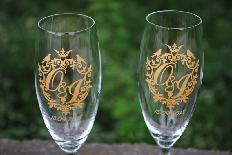 Надписи на свадебных бокалах