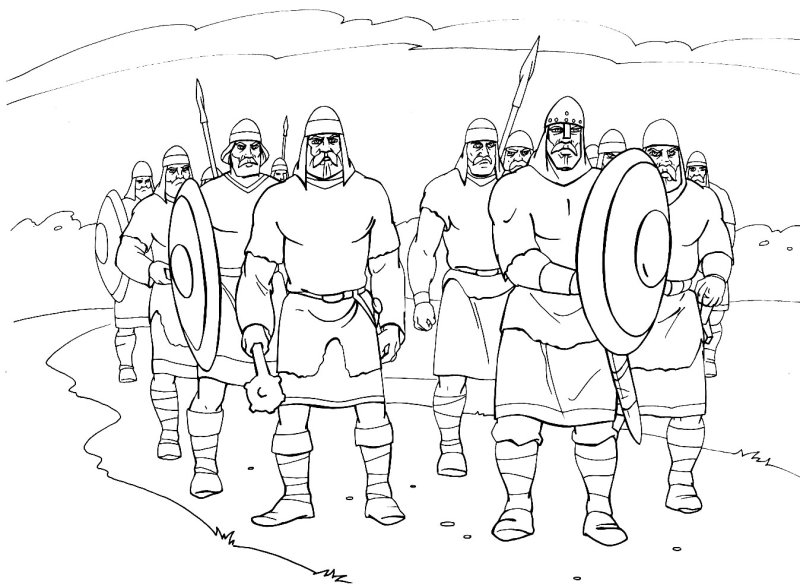 Богатырь рисунок карандашом