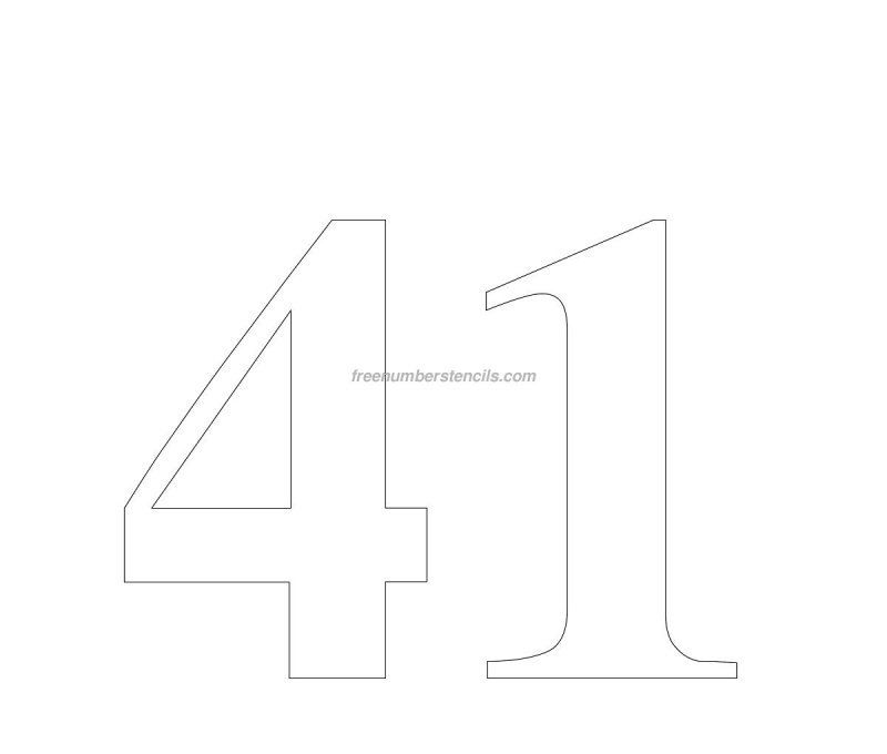 Трафарет цифр 14 для вырезания