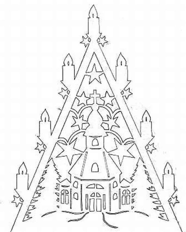 Замок трафарет на окно