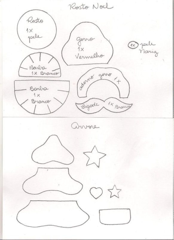 Дед Мороз из фетра выкройка