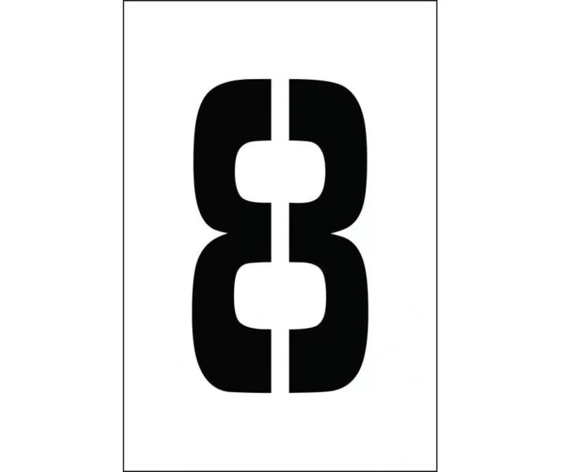 Трафарет цифр для гаража