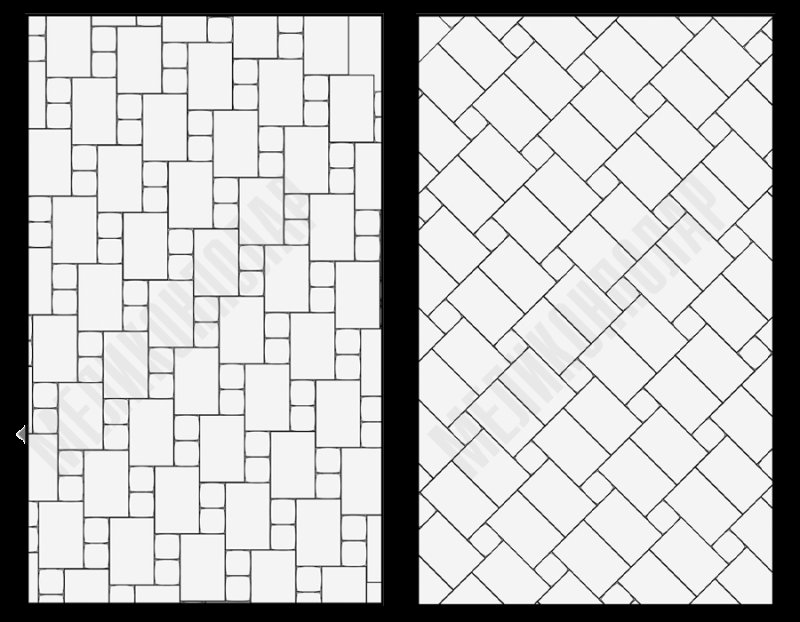 Схема раскладки брусчатки 200х100