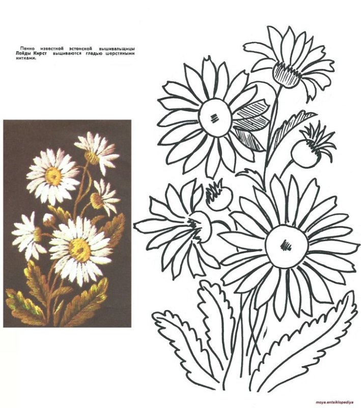 Вышивка гладью схемы