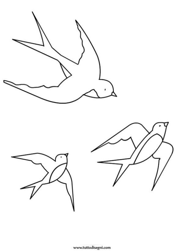 Трафарет ласточки
