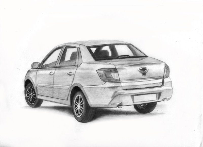 Раскраска Лада Калина хэтчбек