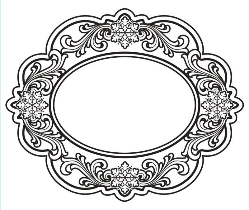 Овальная рамка с орнаментом