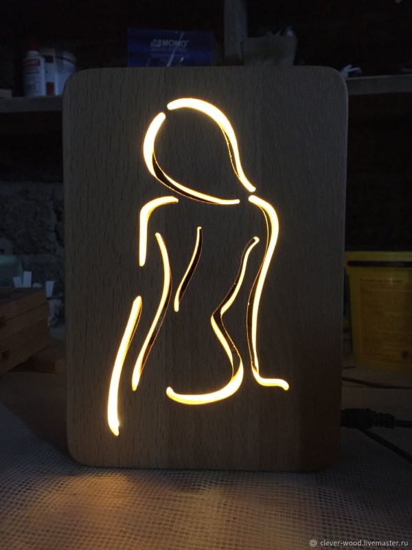 Светодиодные светильники из фанеры