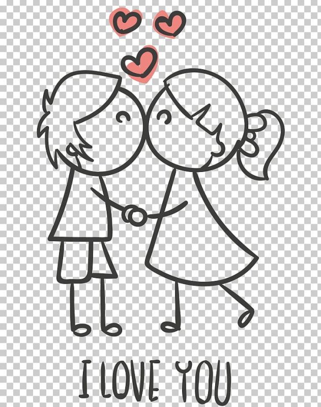 Влюбленные рисунок