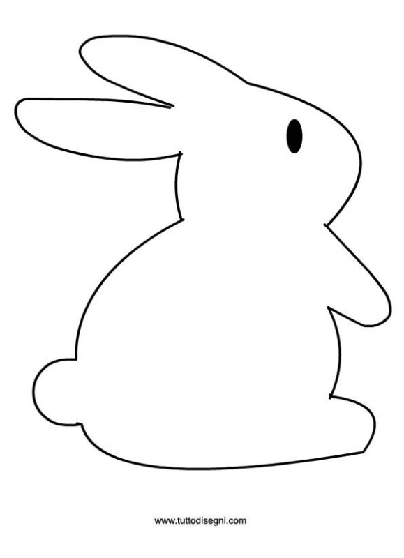 Трафарет зайчика для вырезания