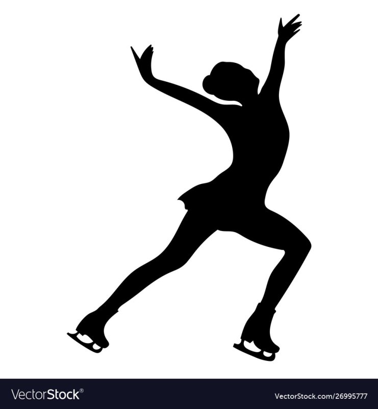 Фигуристка трафарет