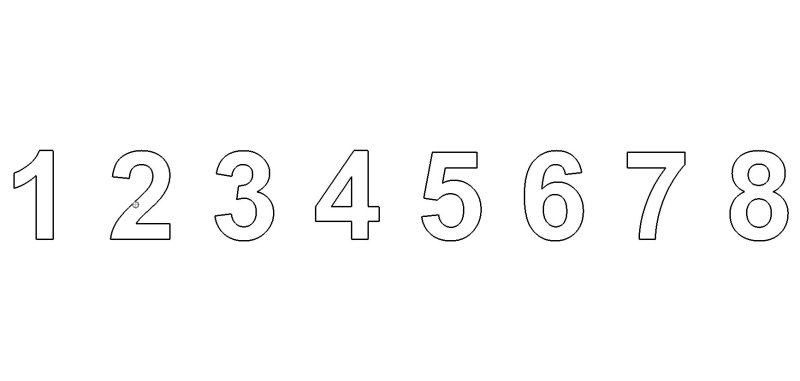 Цифры маленькие для вырезания