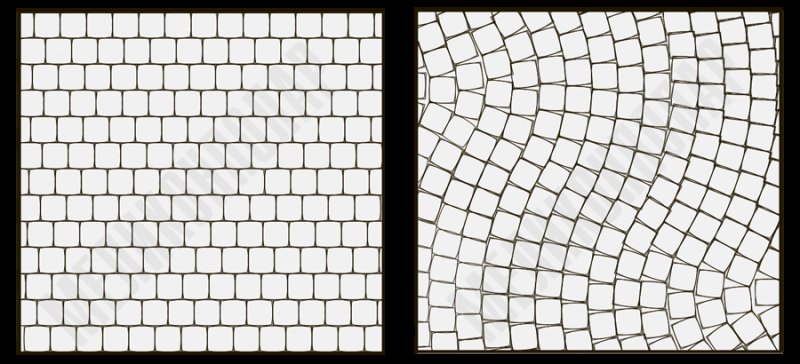 Схема мощения тротуарной плиткой