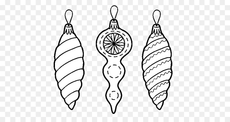 Новогодняя игрушка сосулька раскраска