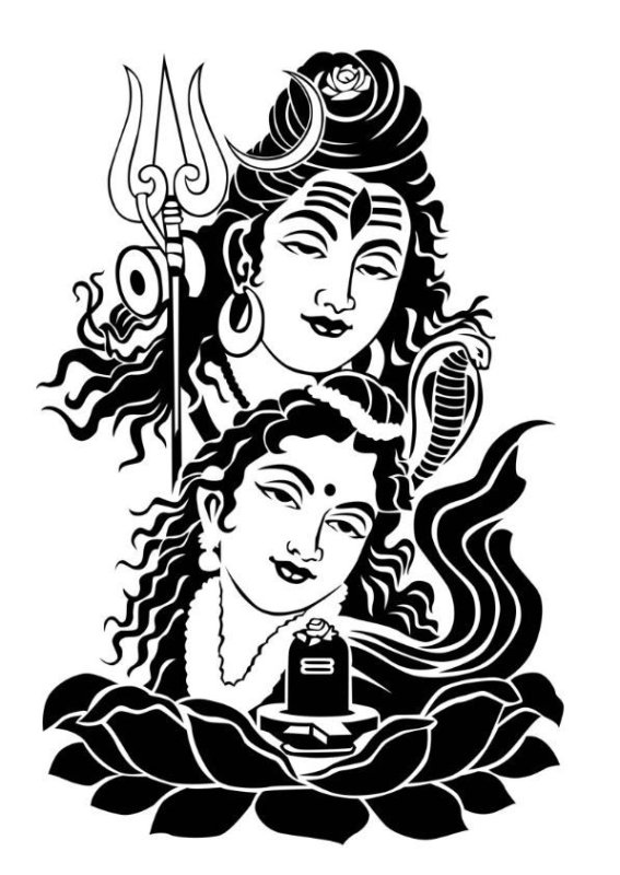 Шива и Шакти тату