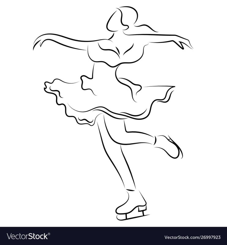 Фигуристка набросок